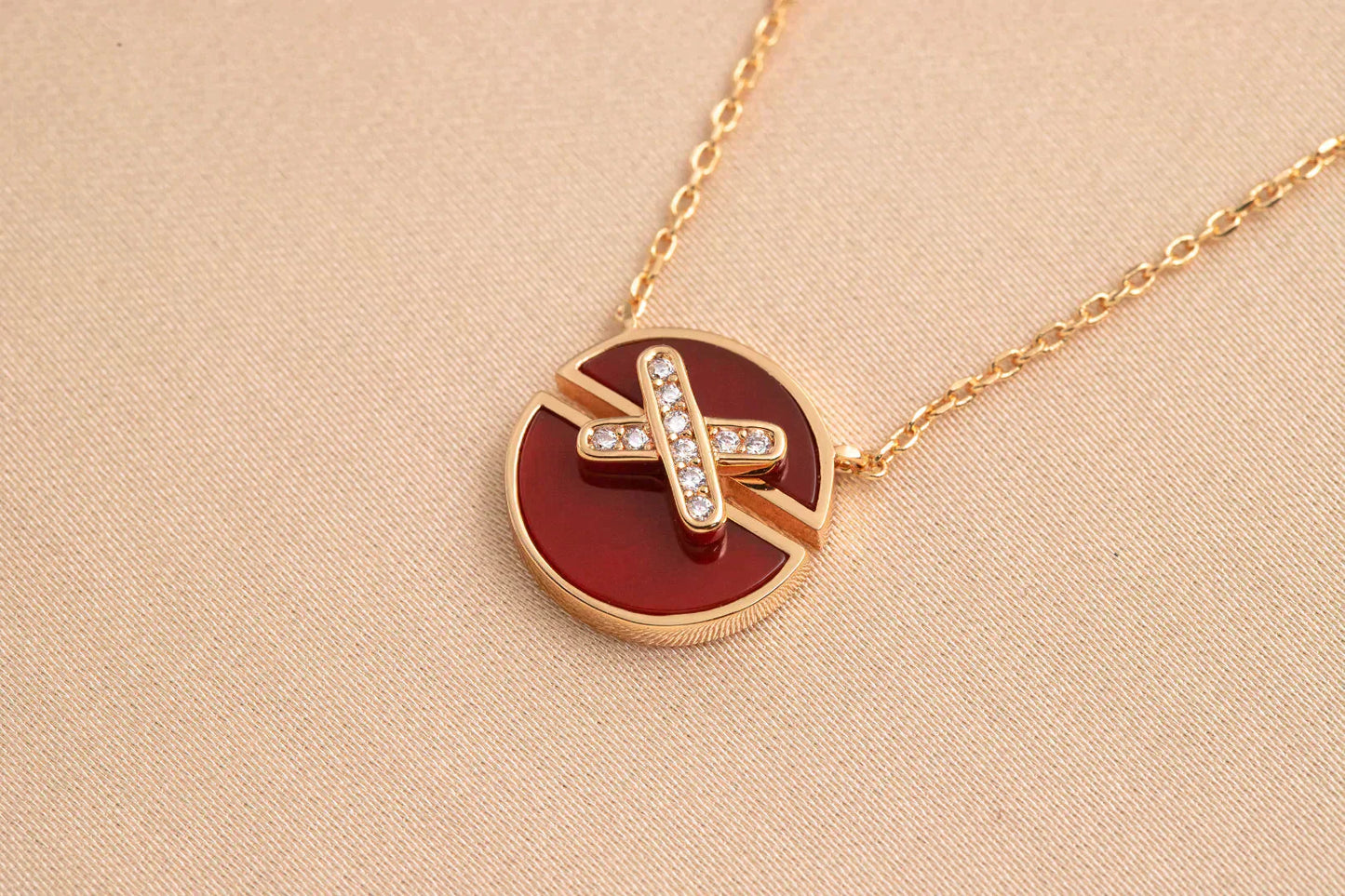[Kincade Jewelrys]JEUX DE ROSE GOLD DIAMOND NECKLACE
