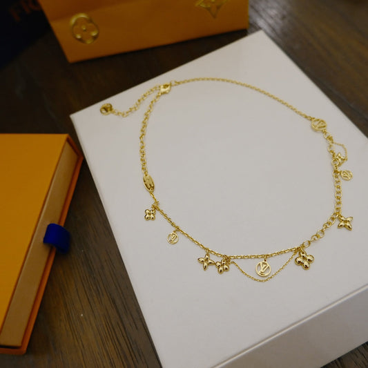 [Kincade Jewelrys]BLOOMING SUPPLE NECKLACE BRASS