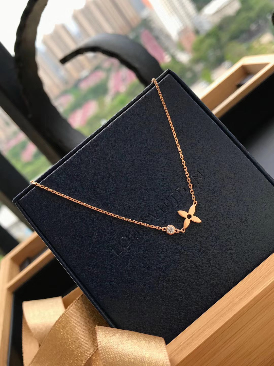 [Kincade Jewelrys]BLOSSOM PENDANT PINK GOLD AND DIAMOND