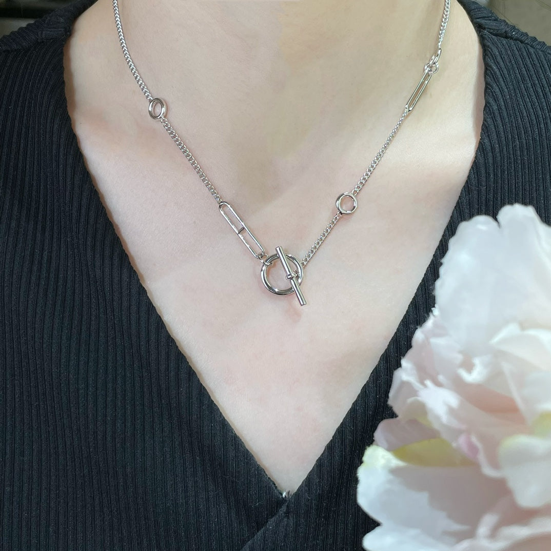 [Joyas Kincade]CADENA DE CORAZÓN DE ANCRE DE LEY HM