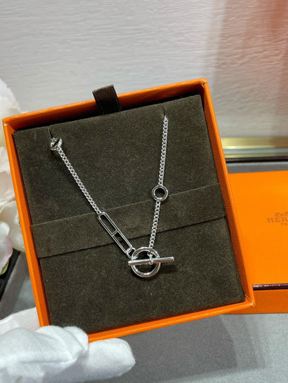[Joyas Kincade]CADENA DE CORAZÓN DE ANCRE DE LEY HM
