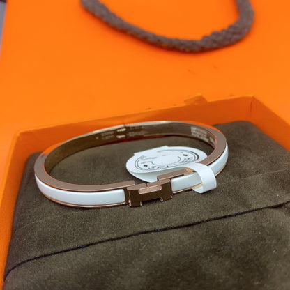 [Joyas Kincade]Pulsera clásica HM CLIC de esmalte blanco de 8 mm