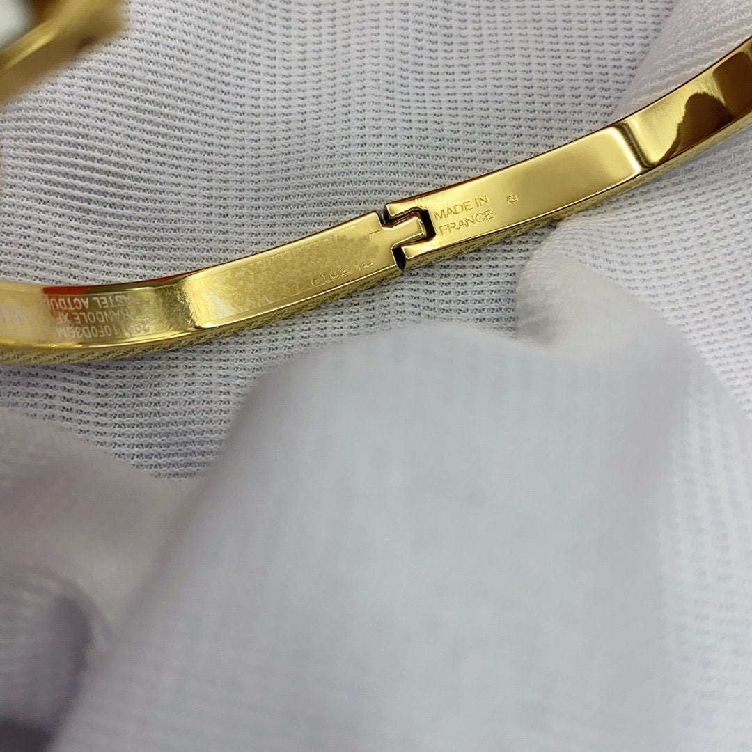[Joyas Kincade]Pulsera clásica HM CLIC de esmalte blanco de 8 mm