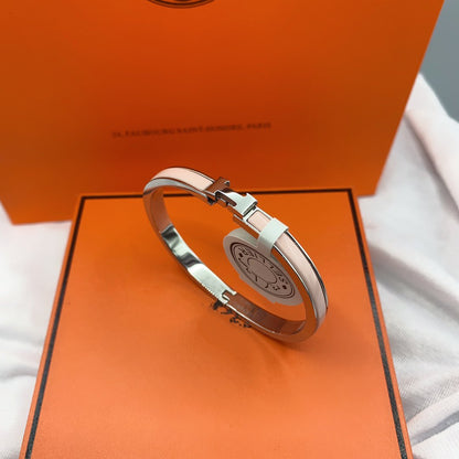 [Kincade Jewelrys]CLASSIC HM CLIC  PINK 8MM ENAMEL BRACELET