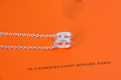 [Kincade Jewelrys]HM NECKLACE H LETTER OVAL SERIES