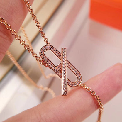 [Kincade Jewelrys]HM FIRE PIG NOSE NECKLACE TRENDY STREET