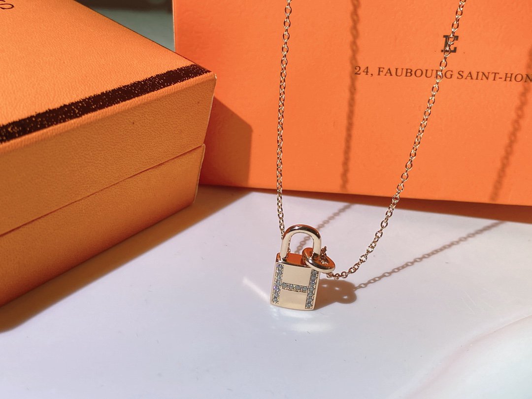 [Kincade Jewelrys]HM ADVANCED NICHE LOCK HEAD NECKLACE DIAMONDS