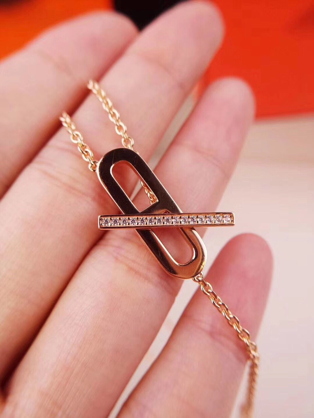 [Kincade Jewelrys] COLLAR HM PLATINO ORO ROSA DIAMANTE