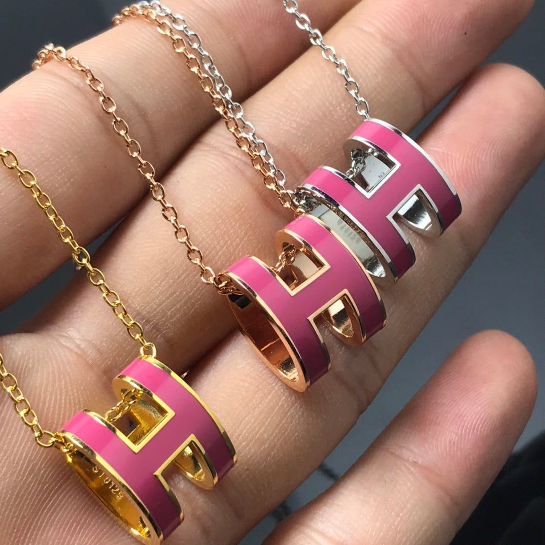 [Kincade Jewelrys]H NECKLACE PINK