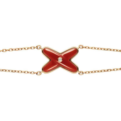 [Kincade Jewelrys]PULSERA DE JUEGOS DE CORNALINA ORO ROSA 1 DIAMANTE