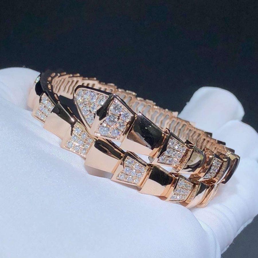 [Kincade Jewelrys]SERPENTI WIDE BRACELET PINK GOLD DIAMOND