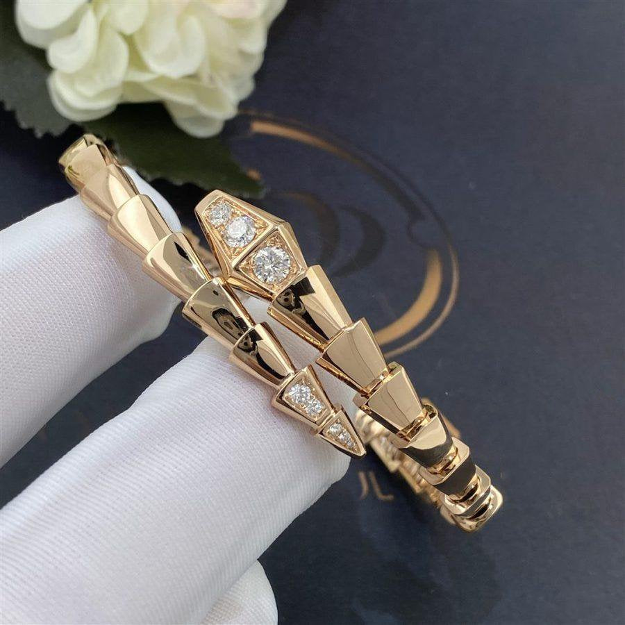 [Kincade Jewelrys]SERPENTI BRACELET DIAMONDS PINK GOLD