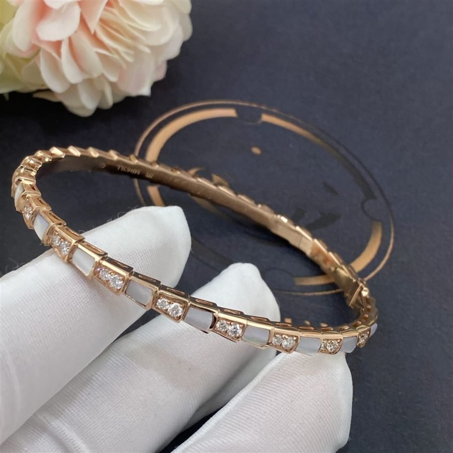 [Kincade Jewelrys]Pulsera Serpenti de oro rosa con diamantes 