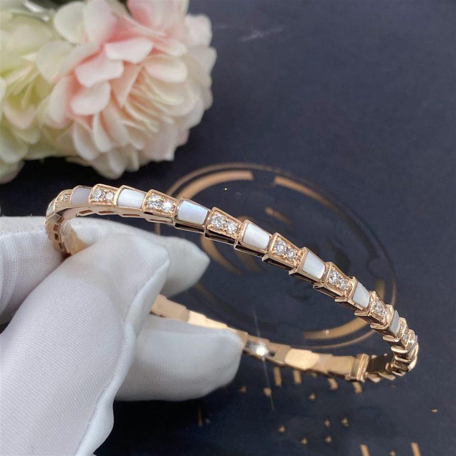 [Kincade Jewelrys]Pulsera Serpenti de oro rosa con diamantes 