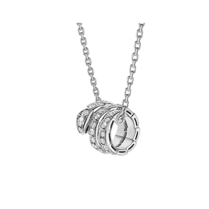 [Kincade Jewelrys]SERPENTI  NECKLACE DOUBLE RING DIAMOND