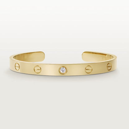 [Kincade Jewelrys]LOVE BRACELET 6.1MM 1 DIAMOND OPEN CUFF