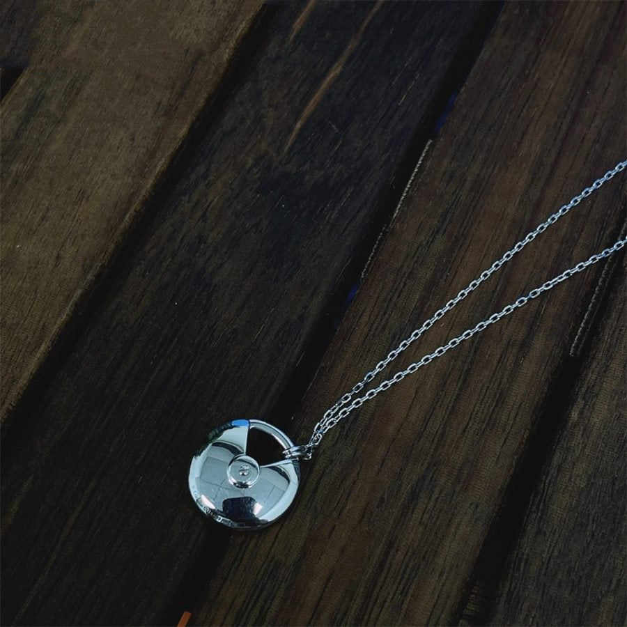 [Kincade Jewelrys]AMULETTE SILVER FULL DIAMOND NECKLACE