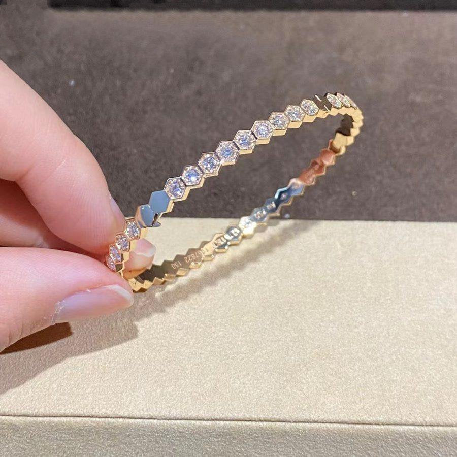 [Kincade Jewelrys]BEE LOVE GOLD BRACELET FULL DIAMOND