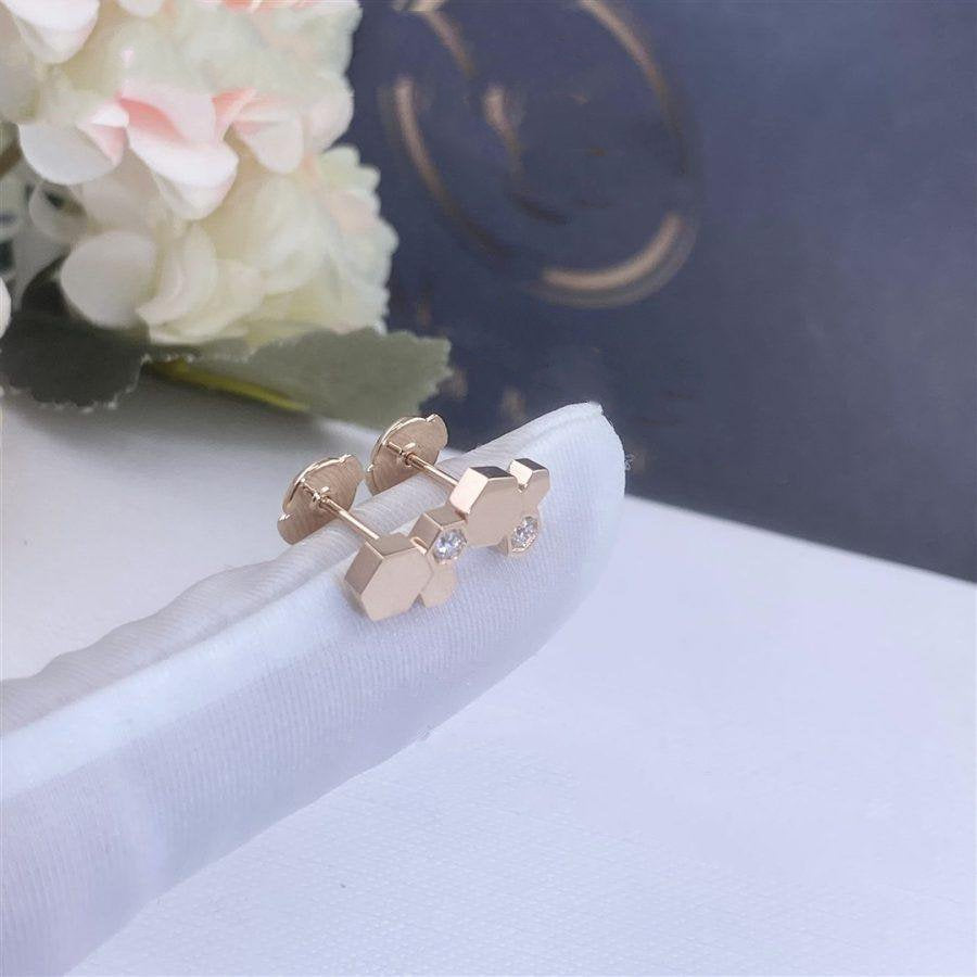[Kincade Jewelrys] PENDIENTES DE ORO ROSA CON DIAMANTES Y ABEJAS