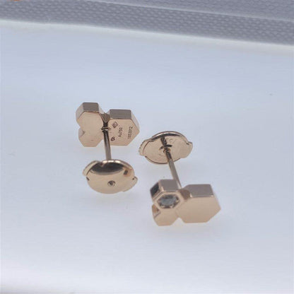 [Kincade Jewelrys] PENDIENTES DE ORO ROSA CON DIAMANTES Y ABEJAS