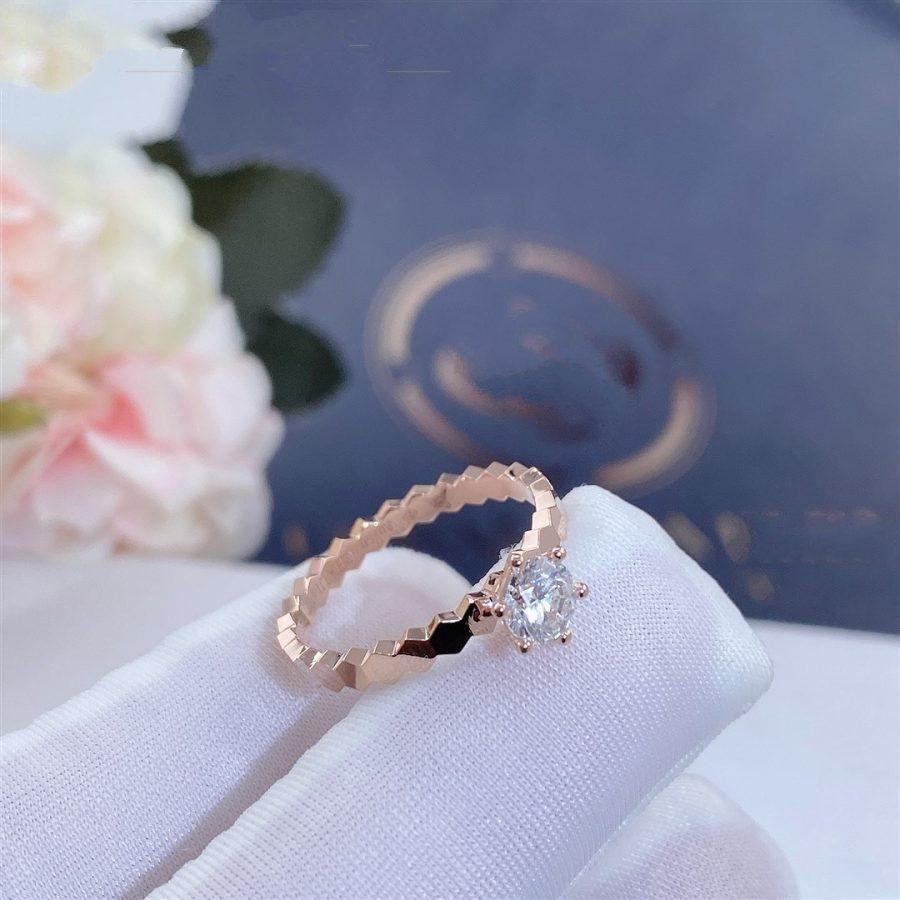 [Kincade Jewelrys]BEE LOVE RING PINK GOLD 1 DIAMOND