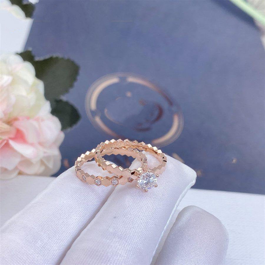 [Kincade Jewelrys]BEE LOVE RING PINK GOLD 1 DIAMOND