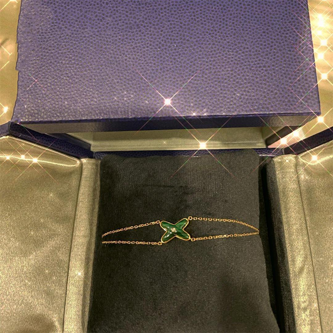 [Kincade Jewelrys]JEUX BRACELET MALACHITE PINK GOLD 1 DIAMOND