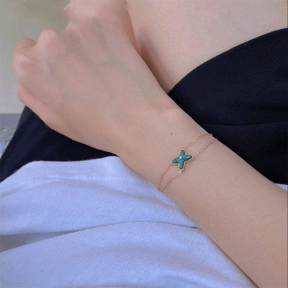 [Kincade Jewelrys]JEUX BRACELET MALACHITE PINK GOLD 1 DIAMOND