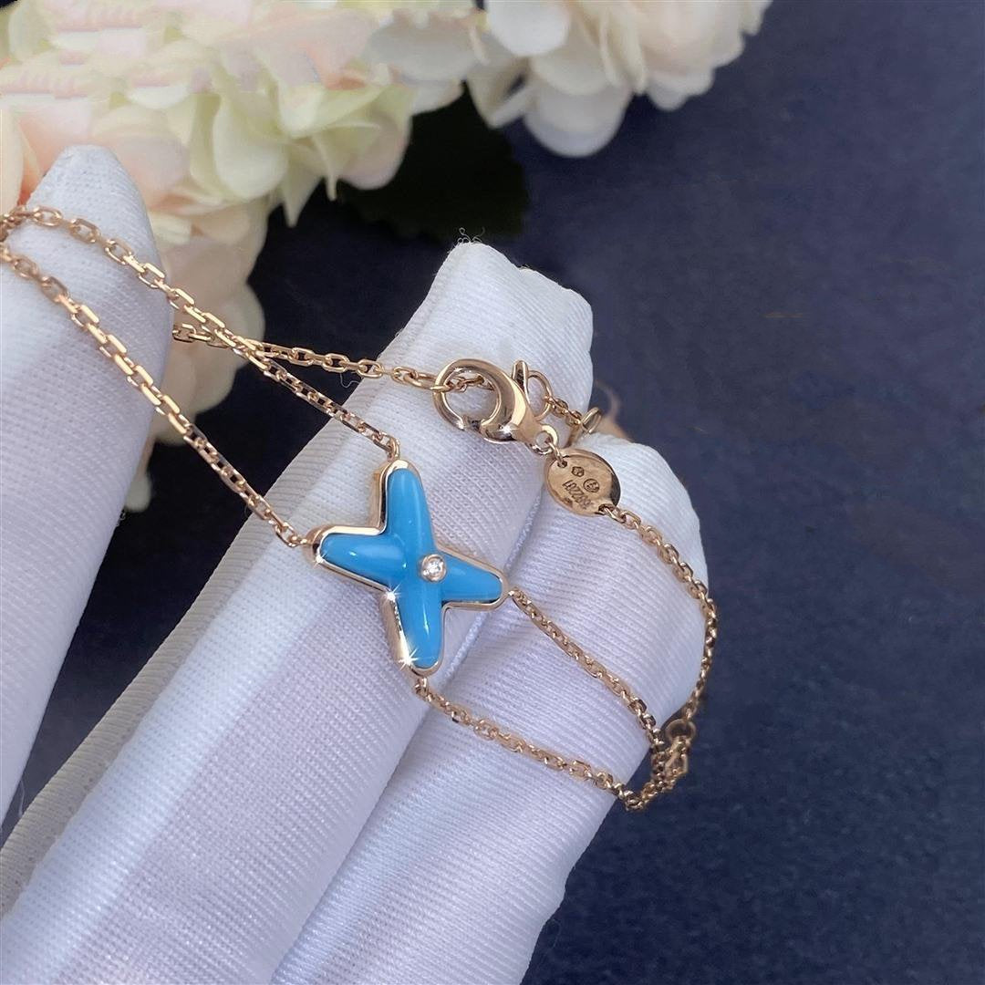 [Kincade Jewelrys]JEUX BRACELET TURQUOISE PINK GOLD 1 DIAMOND