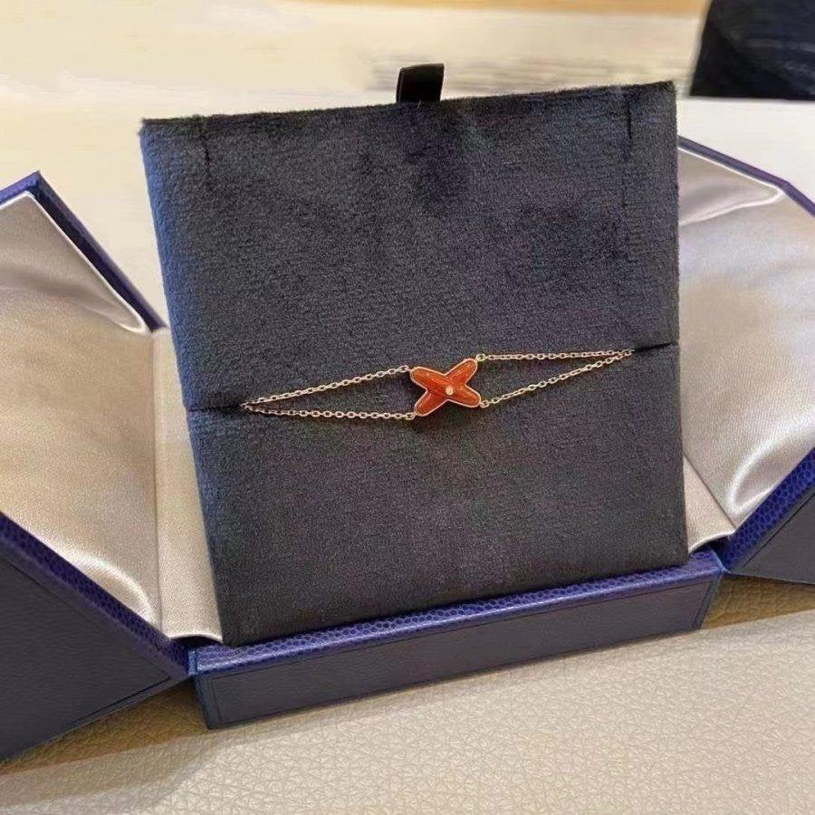 [Kincade Jewelrys]PULSERA DE JUEGOS DE CORNALINA ORO ROSA 1 DIAMANTE