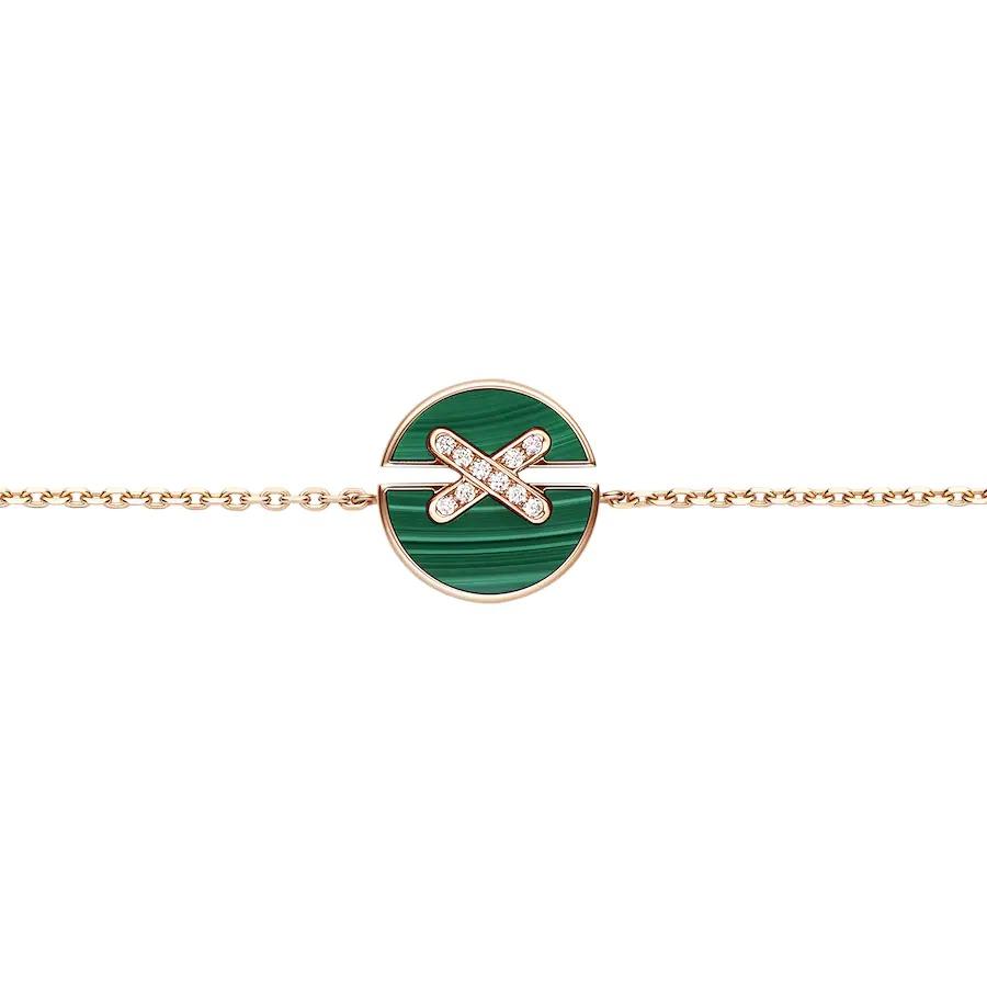 [Kincade Jewelrys]JEUX DE BRACELET MALAQUITA ORO ROSA DIAMANTES