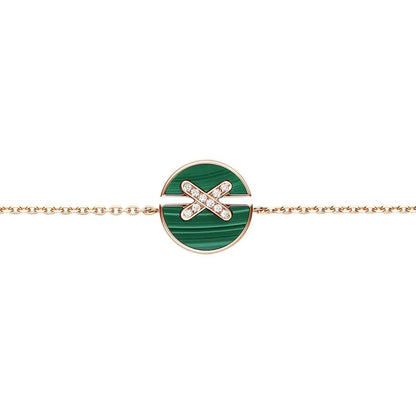 [Kincade Jewelrys]JEUX DE BRACELET MALAQUITA ORO ROSA DIAMANTES