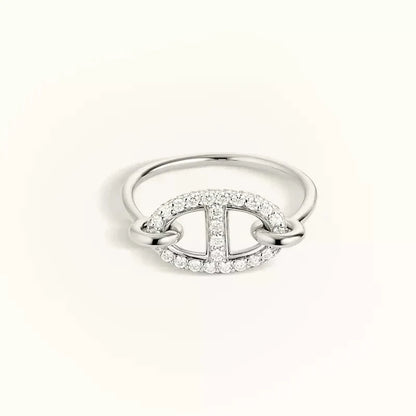 [Kincade Jewelrys] ANILLO DE PLATA CON DIAMANTES PEQUEÑOS Y RONDE
