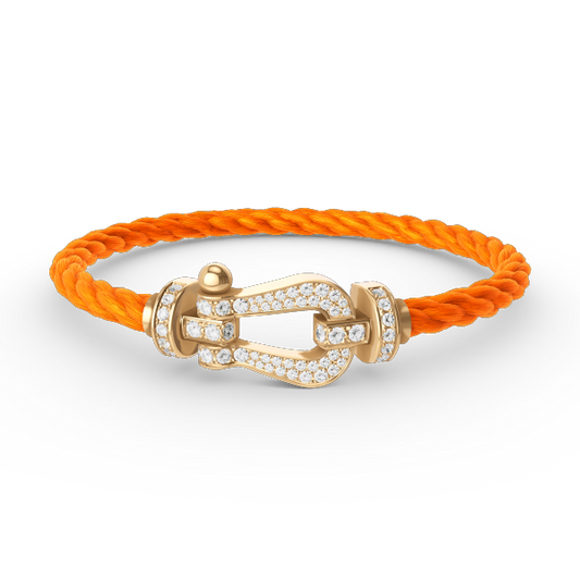 [Kincade Jewelrys]FORCE LARGE HORSESHOE FULL DIAMOND BRACELET GOLD