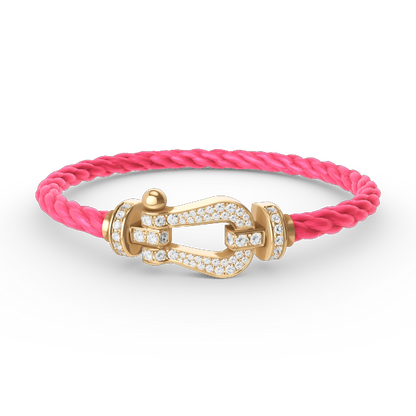 [Kincade Jewelrys]FORCE LARGE HORSESHOE FULL DIAMOND BRACELET GOLD