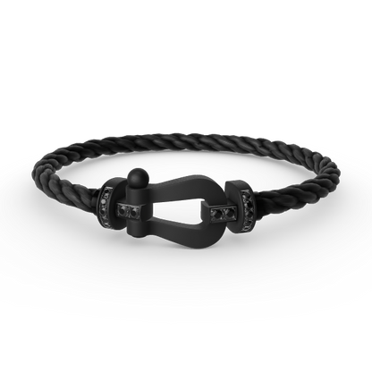 [Kincade Jewelrys]FORCE LARGE SERIES HORSESHOE BLACK SAMURAI BRACELET