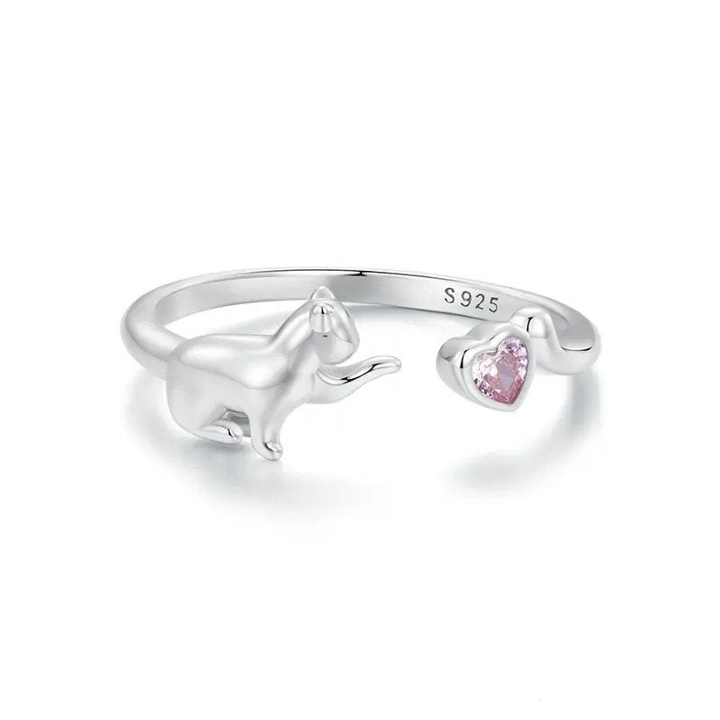 Anillo abierto con diseño de animales encantadores