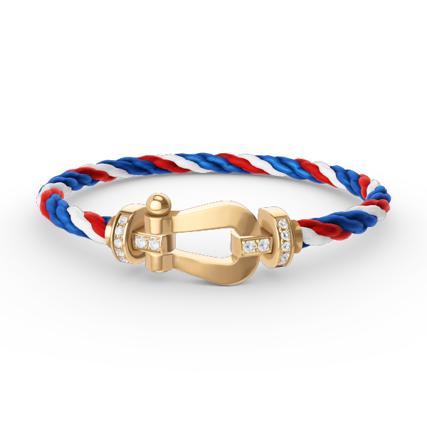 [Kincade Jewelrys]FORCE LARGE HORSESHOE HALF DIAMOND BRACELET GOLD