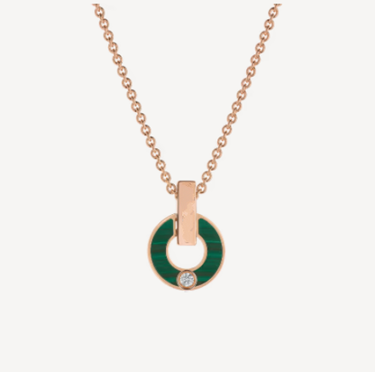 [Kincade Jewelrys] COLLAR GARI ORO ROSA MALAQUITA