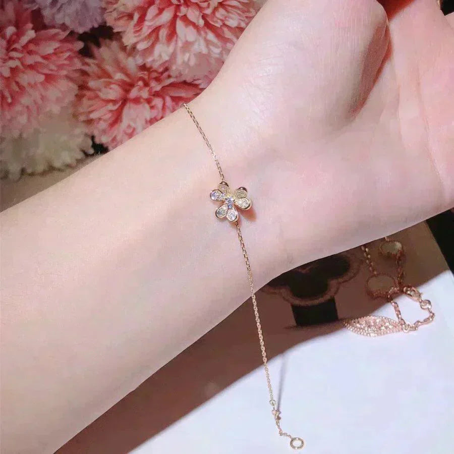 [Kincade Jewelrys]FRIVOLE GOLD FLOWER DIAMOND BRACELET