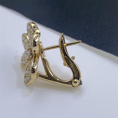[Kincade Jewelrys]FRIVOLE GOLD FLOWER DIAMOND EARRINGS