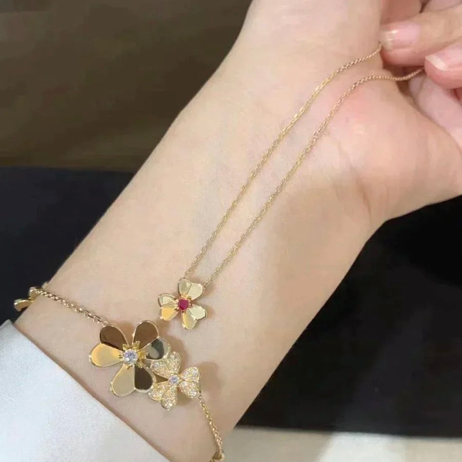 [Kincade Jewelrys]FRIVOLE GOLD FLOWER NECKLACE
