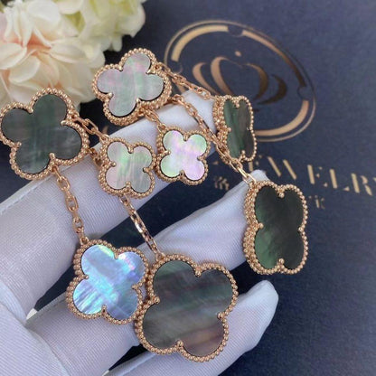 [Kincade Jewelrys] PENDIENTES DE TRÉBOL CON 4 MOTIVOS EN ORO ROSA