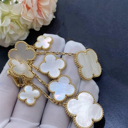 [Kincade Jewelrys]CLOVER EARRINGS WHITE MOP 4 MOTIFS GOLD
