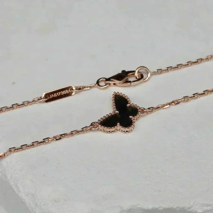 [Joyas Kincade]Pulsera de mariposa de ónix y mariposa