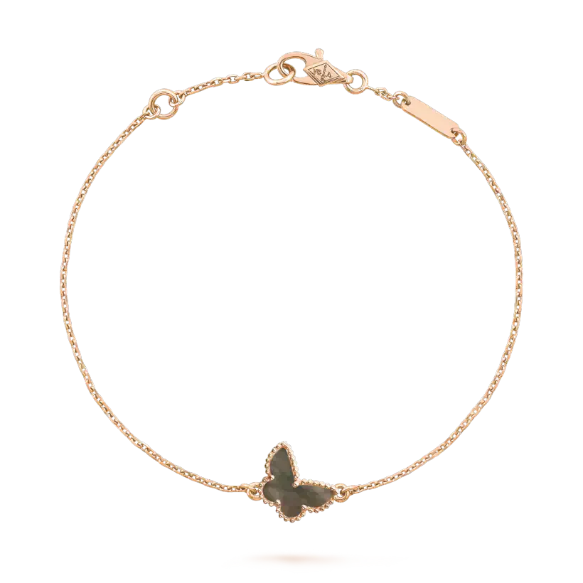 [Joyas Kincade]Pulsera de mariposa de ónix y mariposa