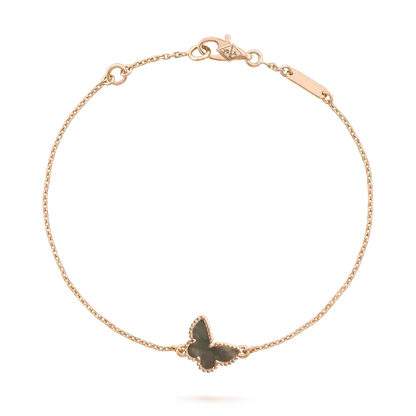 [Joyas Kincade]Pulsera de mariposa de ónix y mariposa