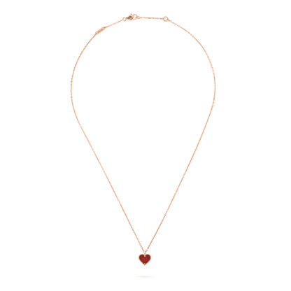 [Kincade Jewelrys]SWEET CLOVER CARNELIAN HEART NECKLACE