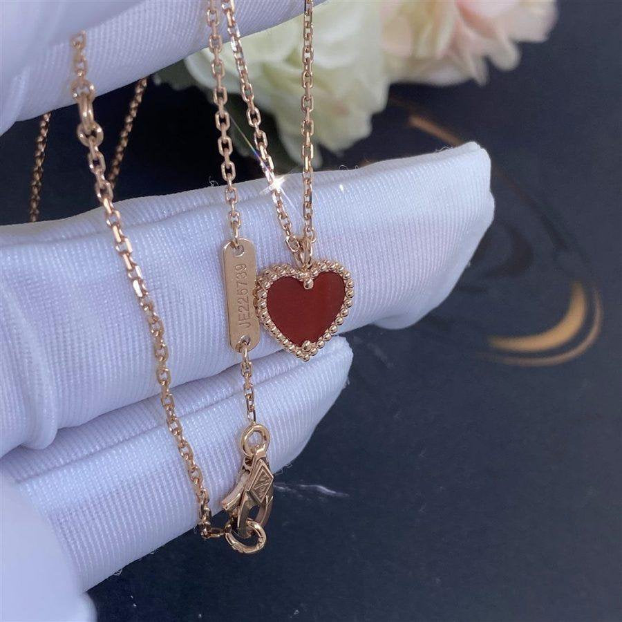 [Kincade Jewelrys]SWEET CLOVER CARNELIAN HEART NECKLACE