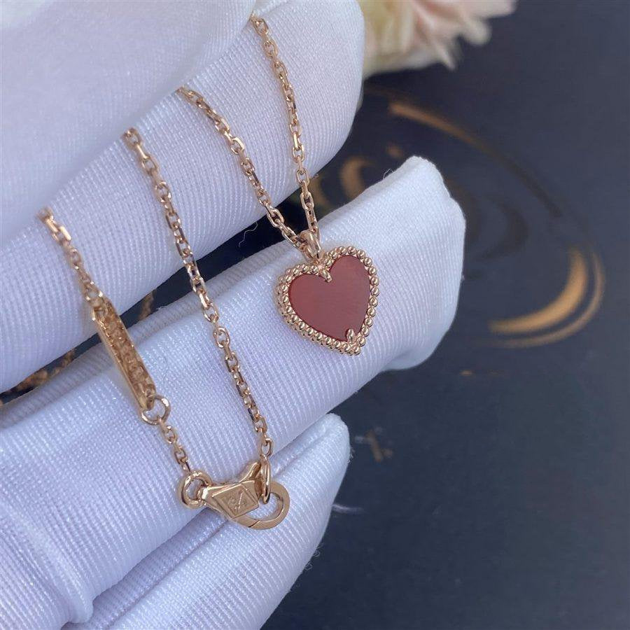 [Kincade Jewelrys]SWEET CLOVER CARNELIAN HEART NECKLACE